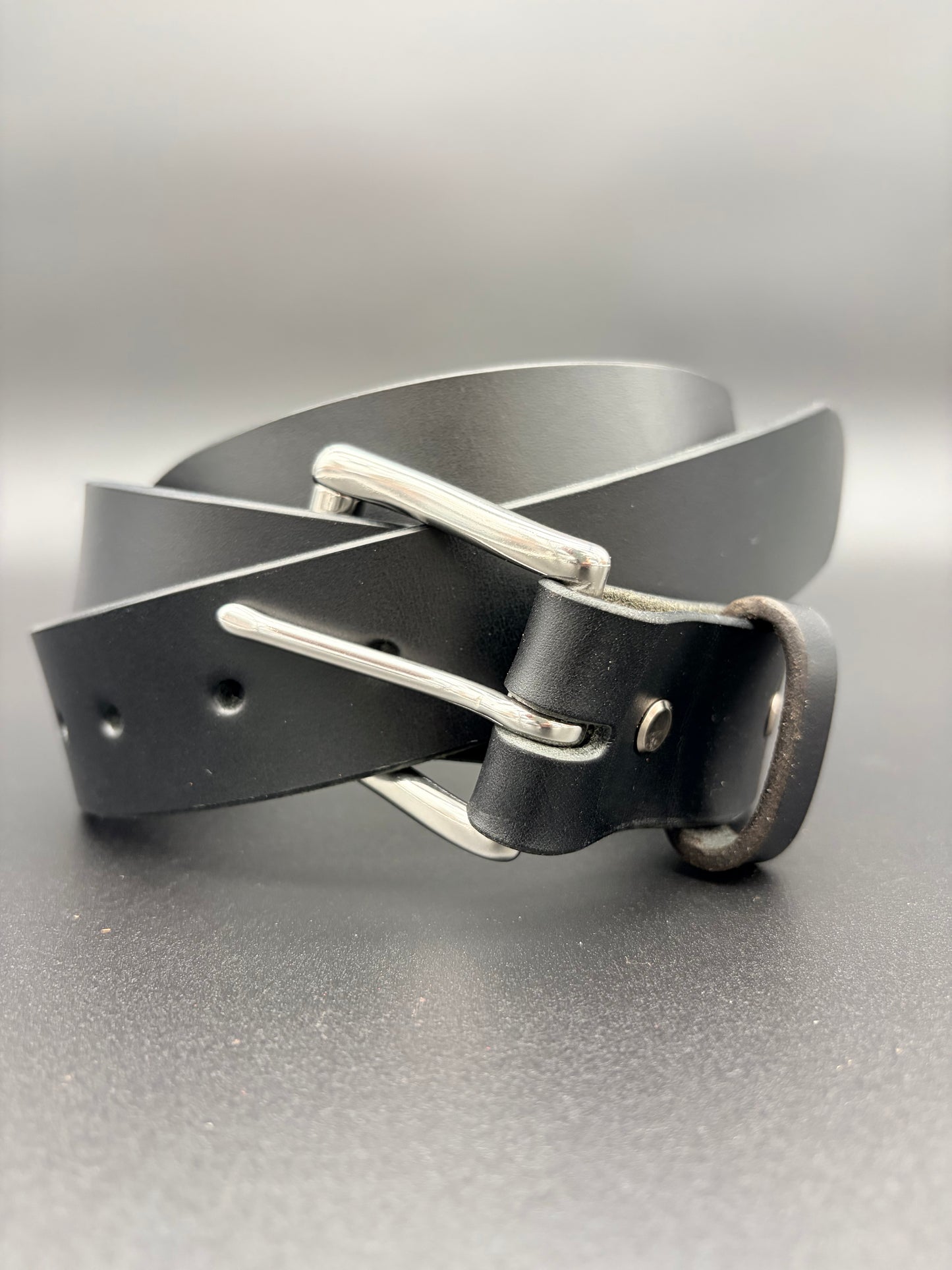 Stockman Belt 1  1/2" Tall Black