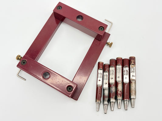 Weaver Self Centering Belt Jig with punches