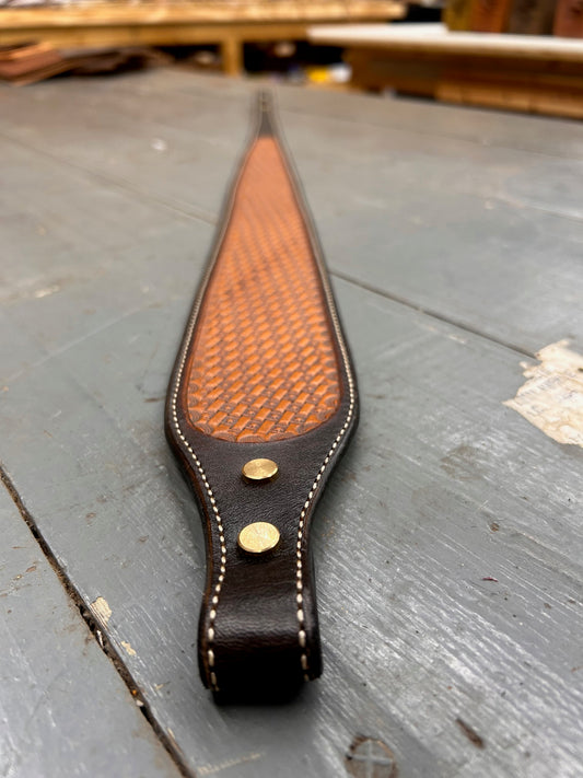 Hand Stamp Leather Rifle Sling